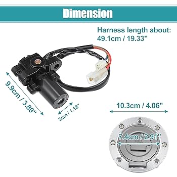 Amazon.com: X AUTOHAUX 1 Set Motorcycle Ignition Switch
